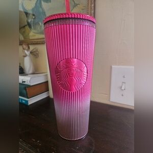 Starbucks Metallic Rose Gold Tumbler 24 Oz